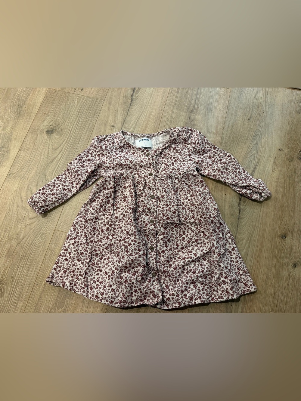 Boho Cottage Core Floral Corduroy Dress